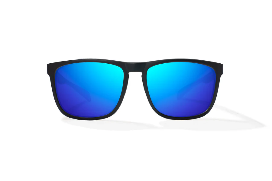 Bajio Calda Sunglasses-Small-Black Matte/Blue Glass
