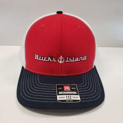 Red/ White Mesh/ Black Bill/ White Logo