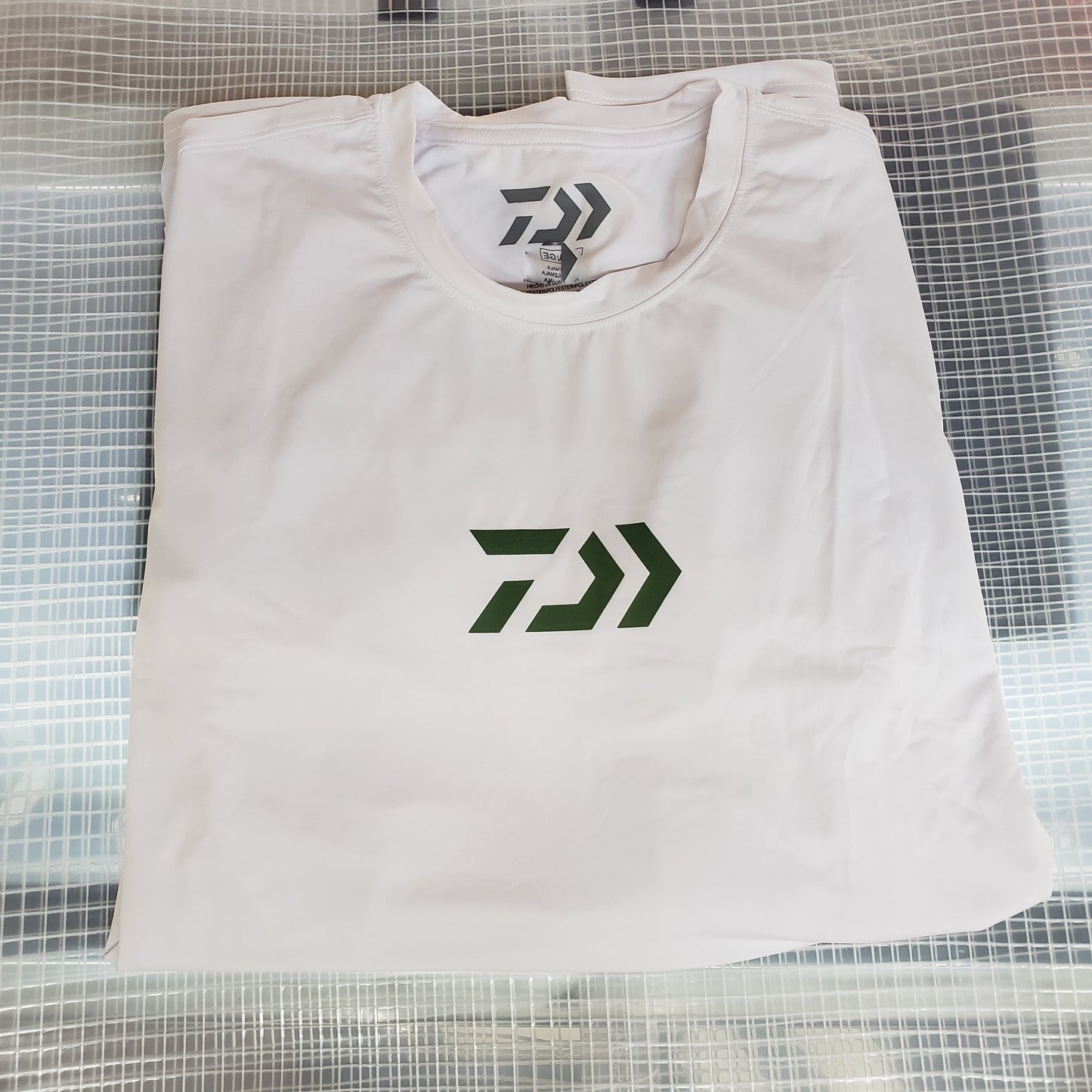 Daiwa D-Vec Long Sleeve Sun Shirt-White-"Bass Skin"