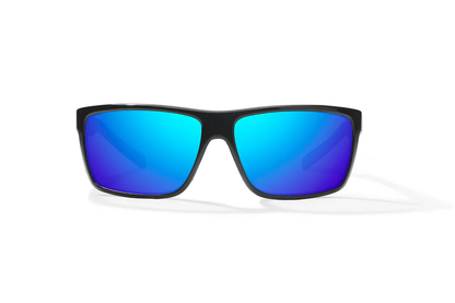 Bajio Sigs Sunglasses-Medium-Black Gloss/Blue Glass