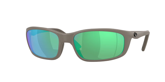 New Authentic Costa Sunglasses-Brine II-Matte Olive Shale/Green Mirror-580G