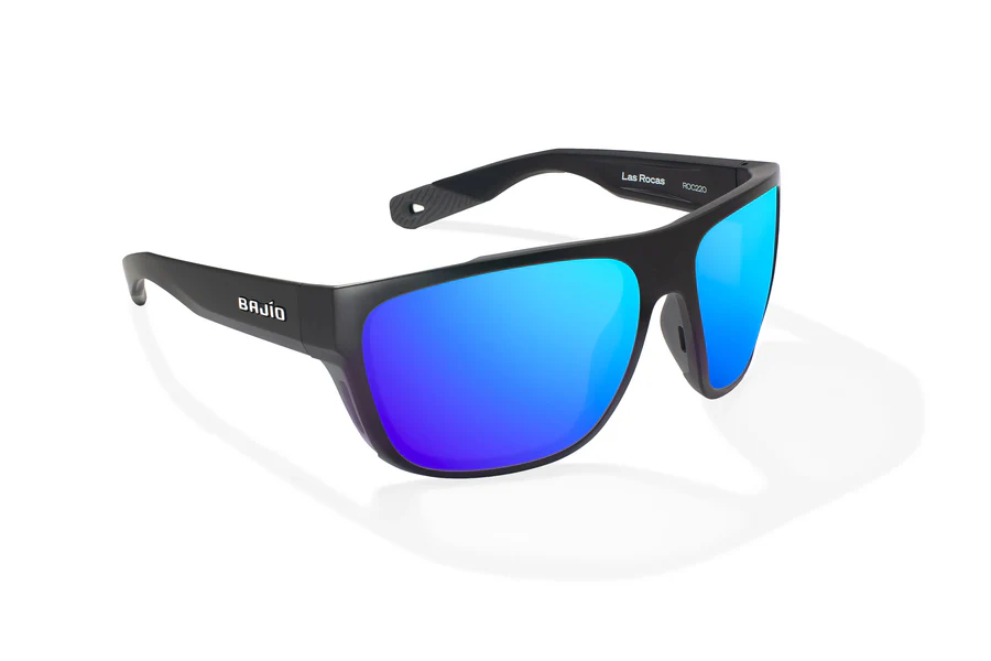 Bajio Las Rocas Sunglasses-XLarge-Black Matte/Blue Polycarbonate