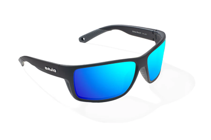 Bajio Bales Beach Sunglasses-Large-Black Matte/Blue Polycarbonate