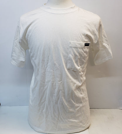 New Authentic Calcutta S/S T-Shirt White/ Front Pocket/ Back "Best Damn Bait You Will Ever Drag" Logo