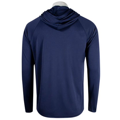 Bass Cat Navy Hoodie /Performance Long Sleeve