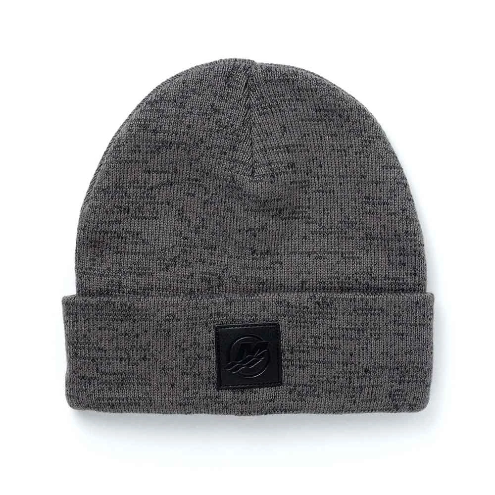 New Mercury Knit Logo Beanie-Heather Black