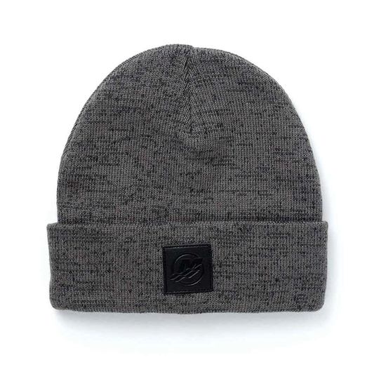 New Mercury Knit Logo Beanie-Heather Black