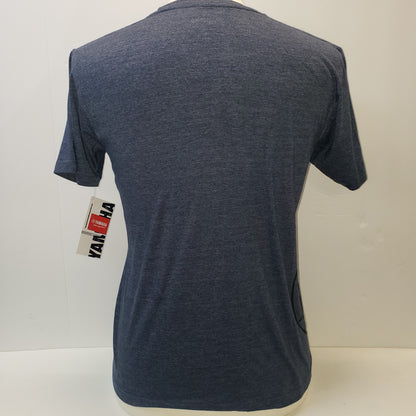 New Yamaha T-Shirt Short Sleeve Tuning Fork Heather with Black Logo Medium