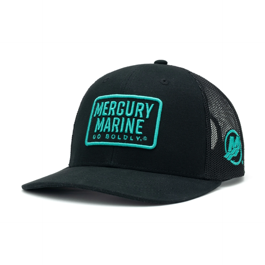 New Mercury Hat-Marine Trucker-Black/Teal