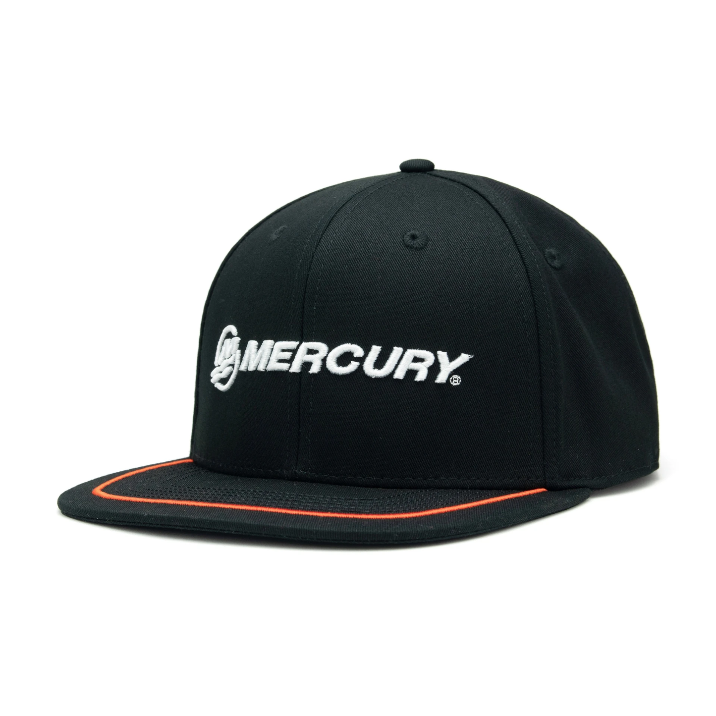 New Mercury Cloth Flatbill Hat-Red/Black