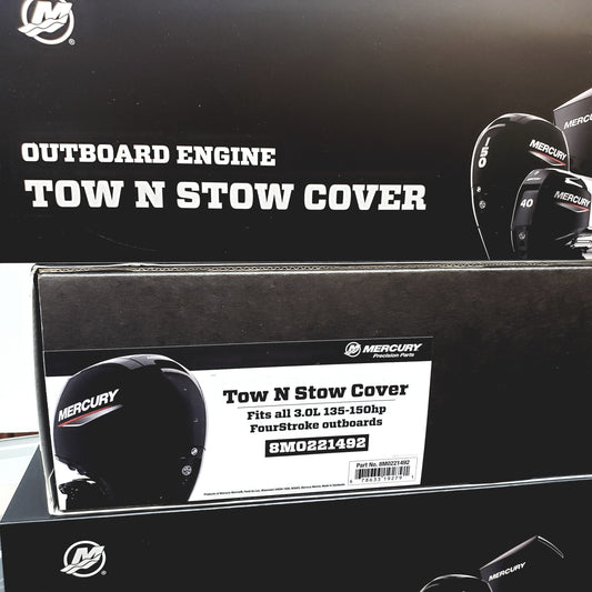New Authentic Mercury Tow-n-Stow Engine Cover-135-150 HP 3.0L  4 Stroke-Black