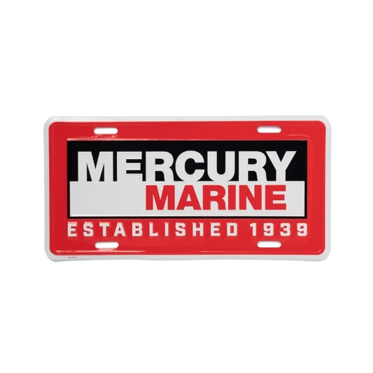 New Mercury License Plate/Red-Est. 1939