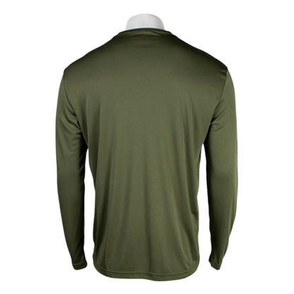 Bass Cat Feel the Rush Olive Performance Long Sleeve Shirt-