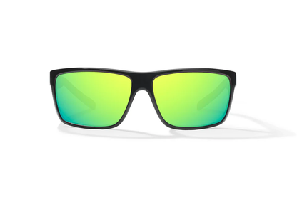 Bajio Sigs Sunglasses-Medium-Black Gloss/Green Glass