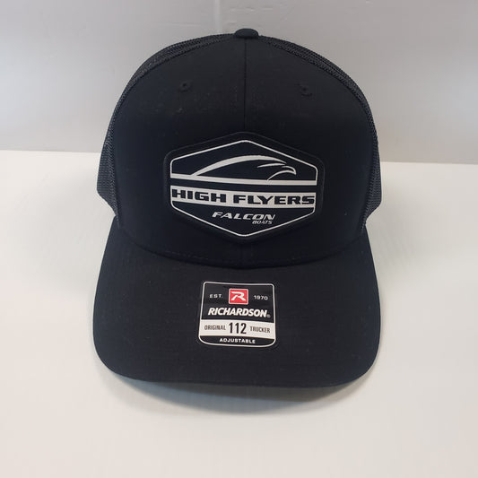 Falcon Boats High Flyers Hat-Black/Black Mesh