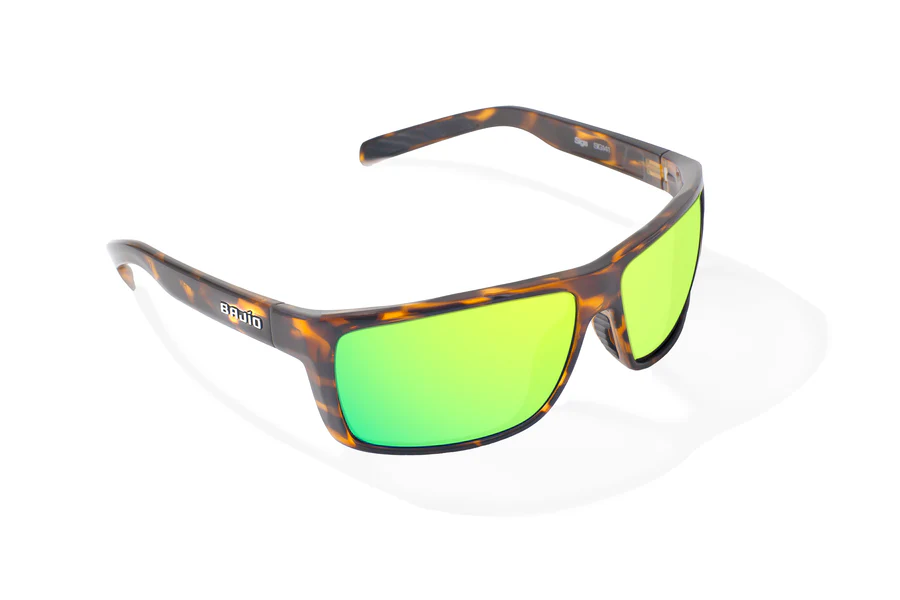 Bajio Sigs Sunglasses-Medium-Brown Tortoise Gloss/Green Glass