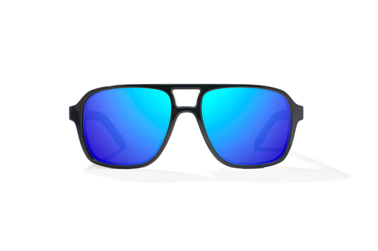 Bajio 12 South Sunglasses-Large-Black Glass/Blue Polycarbonate