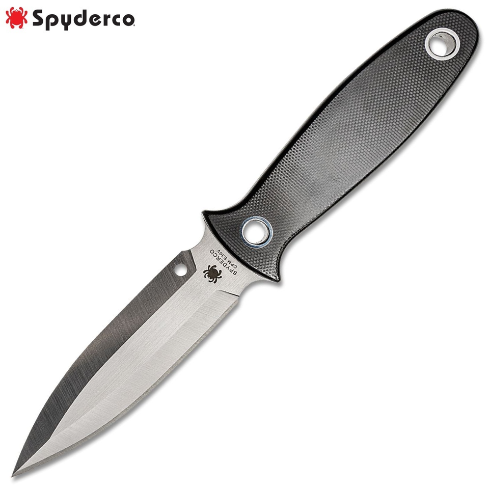 NEW Spyderco Nightstick Plain Black G-10 w/Sheath