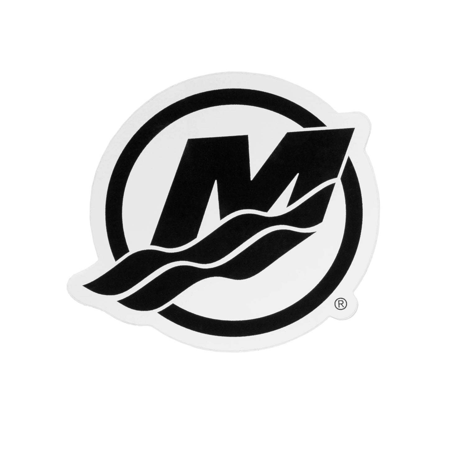 New Mercury Icon Decal-Black/White