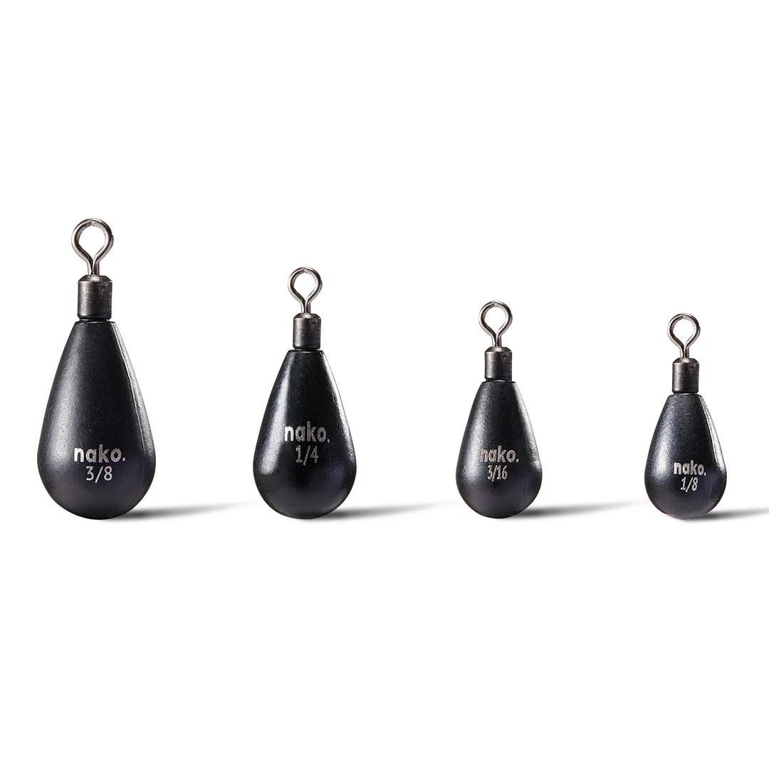 Nako Tungsten Tear Free Rig Weight-No Chip Black-5 pk.-