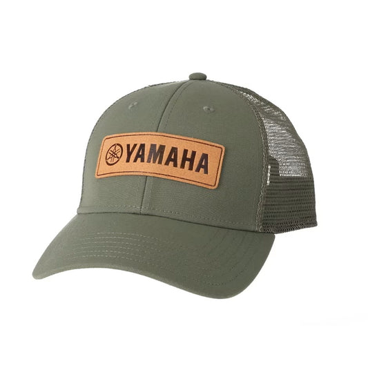 New  Yamaha Hat-Adventure Curved Hat-Khaki/Brown Logo