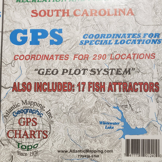 Atlantic Mapping GPS Waterproof Map Keowee/Jocassee