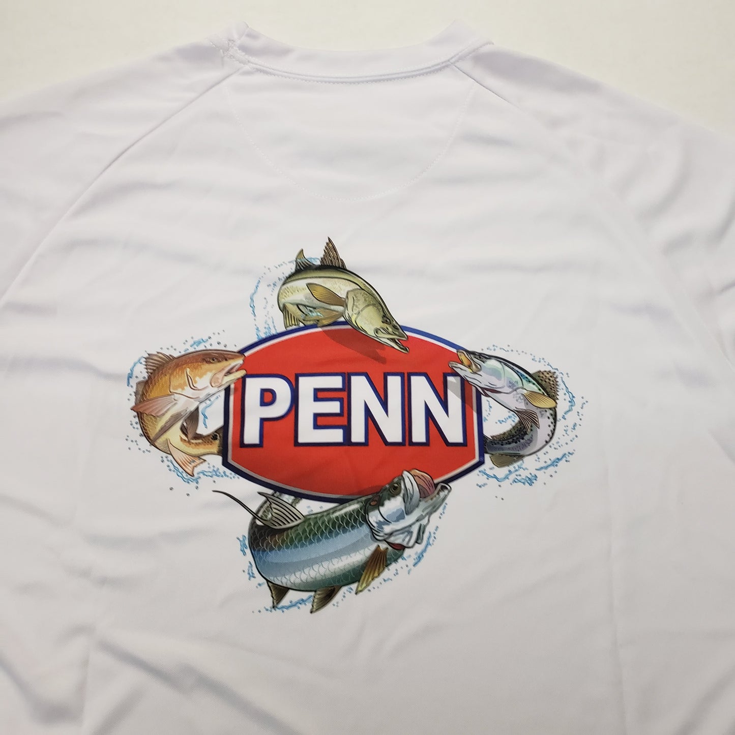 Penn Short Sleeve White w/ Fish Around Logo