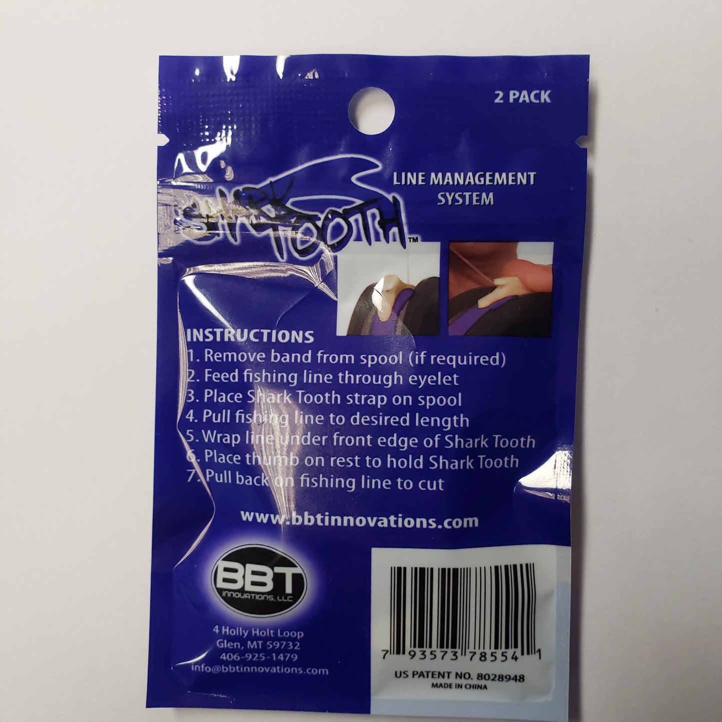 Shark Tooth Line Management System-Blue 2 pk