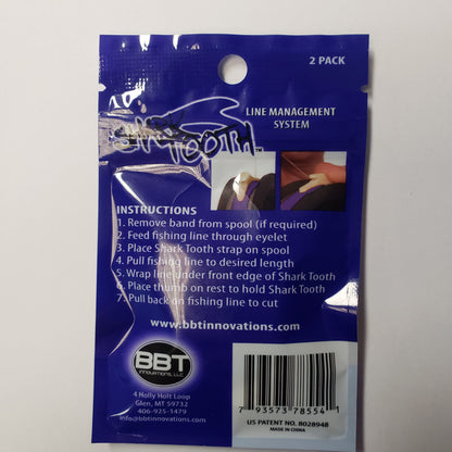Shark Tooth Line Management System-Blue 2 pk