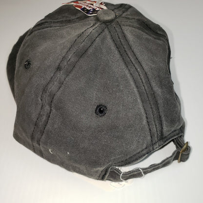 Proud American Distressed Hat w/ American Flag Patch Black