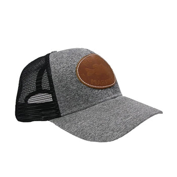 New Authentic Mercury Hat-Gray with Tan Patch Black Mesh
