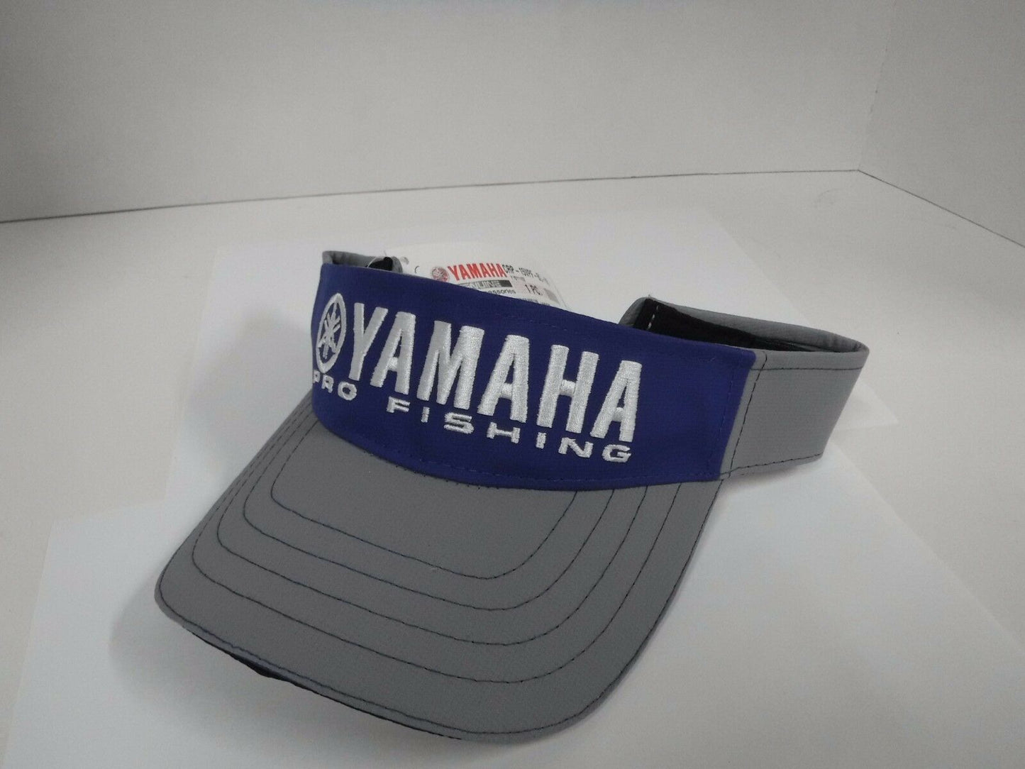 New Authentic Yamaha Pro Fishing Adjustable Visor- Blue with Gray Bill and Band
