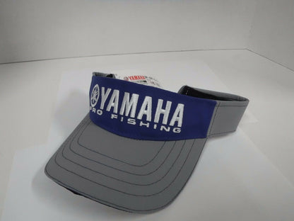 New Authentic Yamaha Pro Fishing Adjustable Visor- Blue with Gray Bill and Band