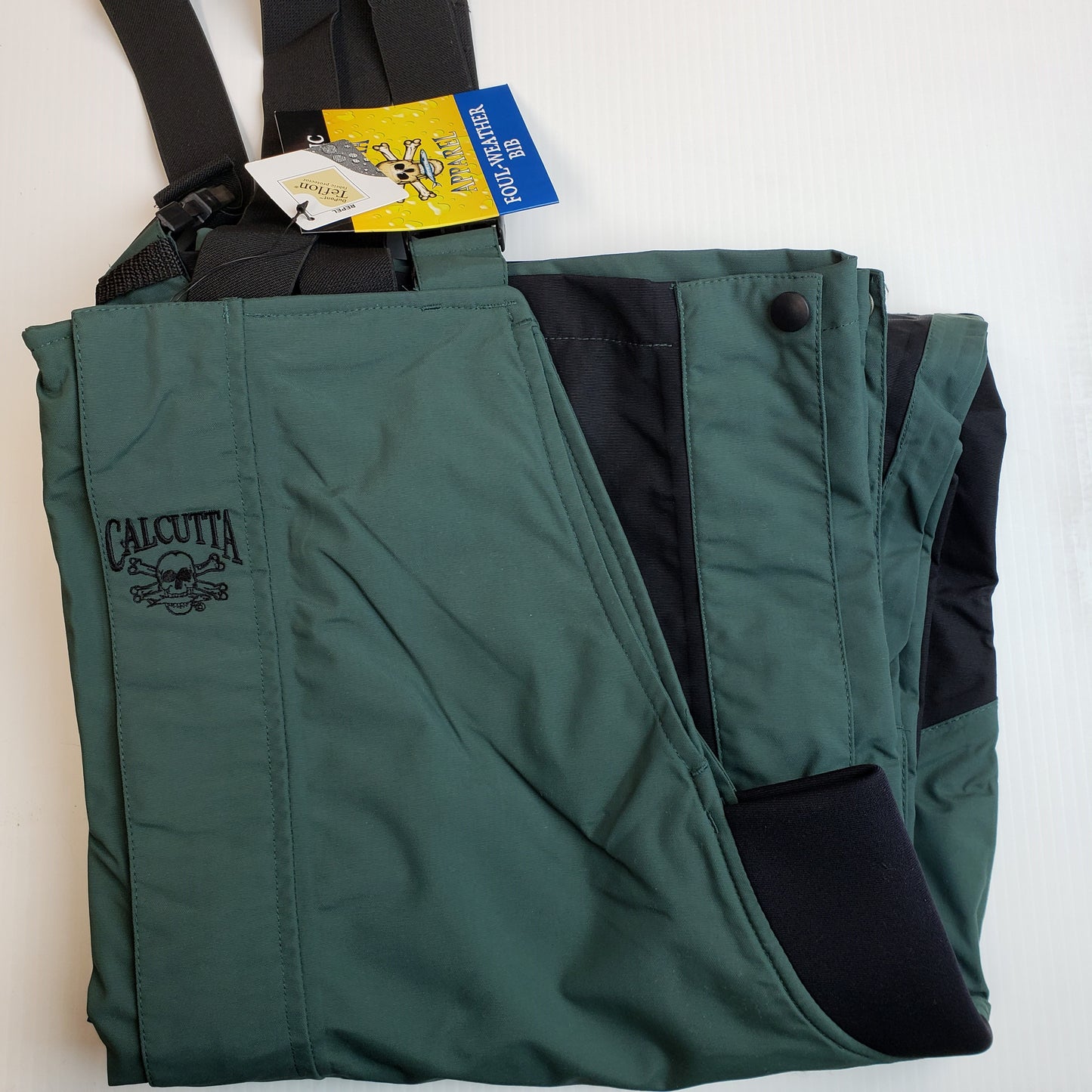 New Authentic Calcutta Foul Weather Bib Old Green/ Black Large