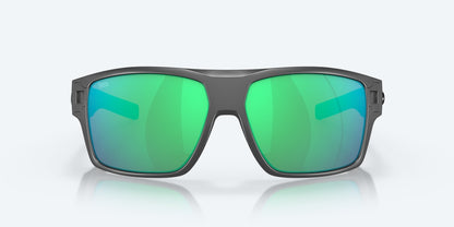 New Authentic Costa Sunglasses-Diego -Matte Gray Frame/Green Lens-580G