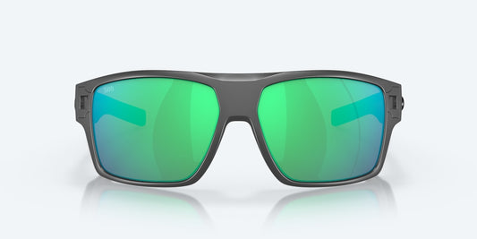 New Authentic Costa Sunglasses-Diego -Matte Gray Frame/Green Lens-580G