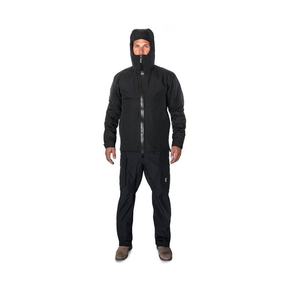 Buck N Bass Reservoir Rain Shell Jacket Black-Size  Large
