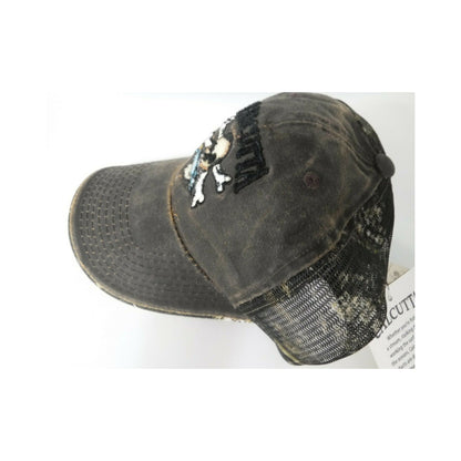 New Authentic Calcutta Hat Brown with Logo /Mossy Oak Camo Mesh