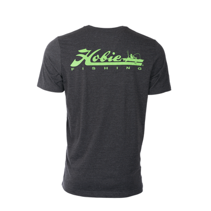 Hobie Men's T-shirt-Dk Gray/Lime Logo-3XL