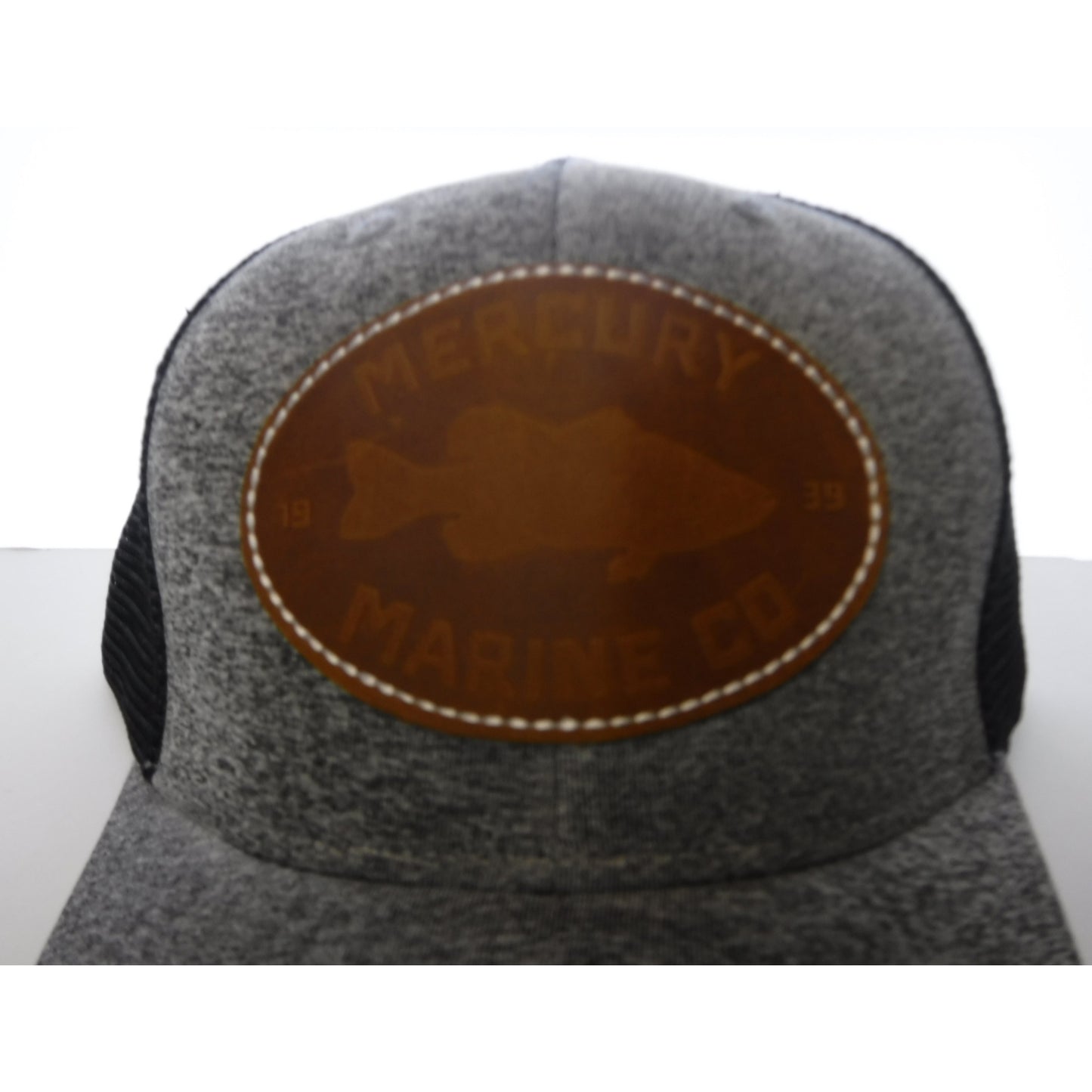 New Authentic Mercury Hat-Gray with Tan Patch Black Mesh