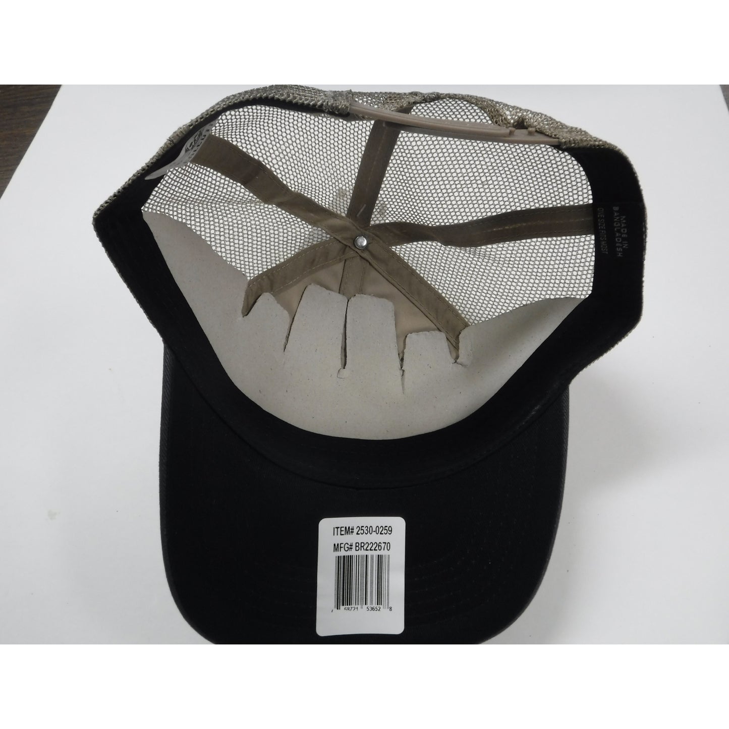 New Authentic Calcutta Hat Khaki/ Navy Blue Bill/ It's in Your Bones Logo/ Khaki Mesh