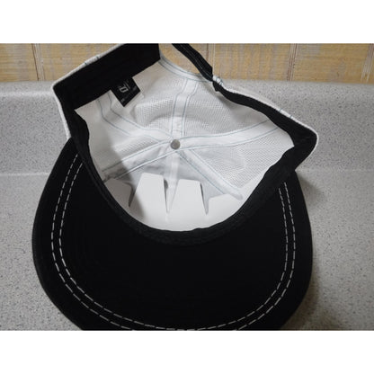 New Authentic Calcutta Low Profile Hat Calcutta On Front With Sailfish Black with White Mesh