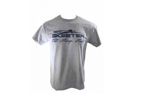 New Authentic Skeeter Eat Sleep Fish Shirt Gray Medium