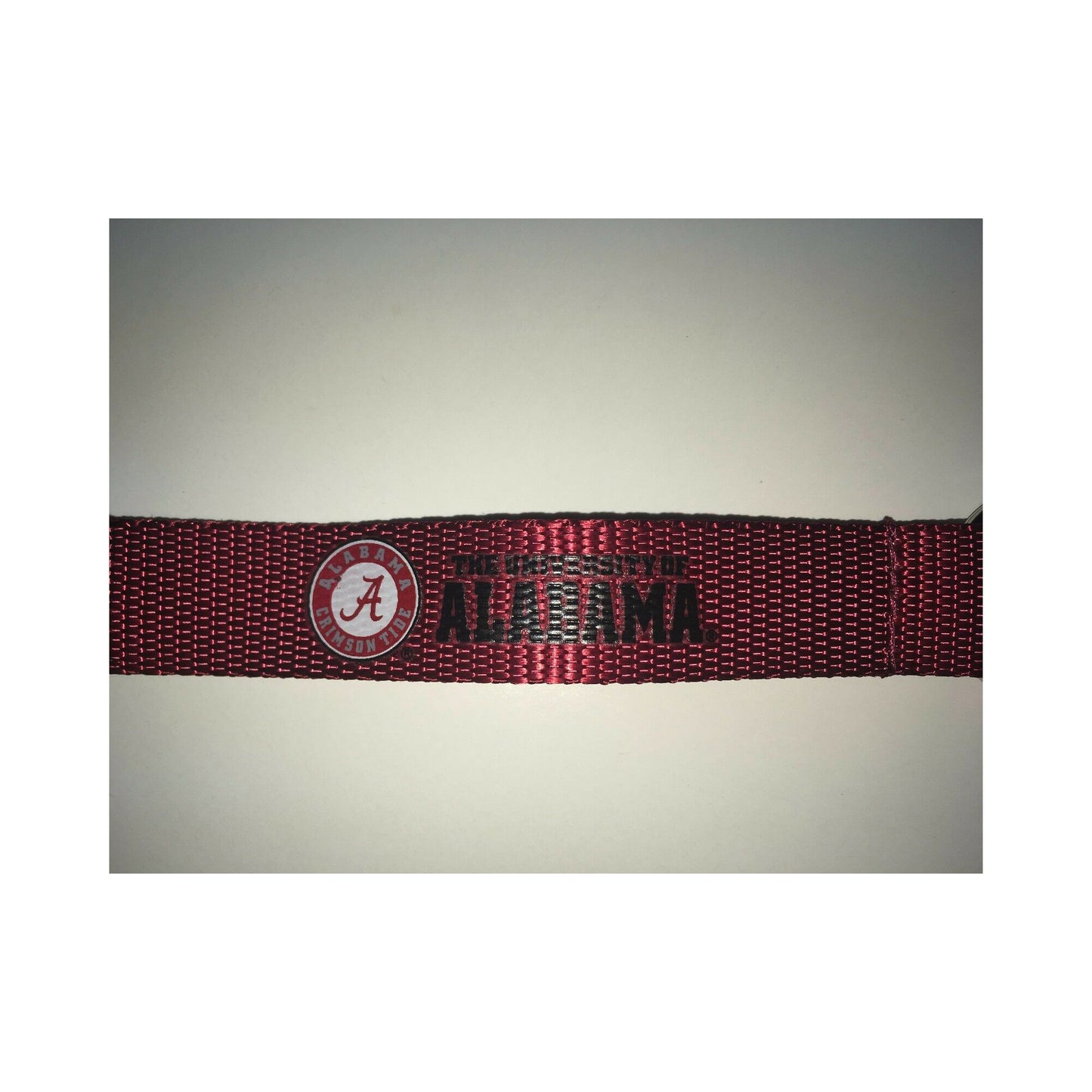 New University of Alabama Carabiner Strap Red/ Univ of AL in Black