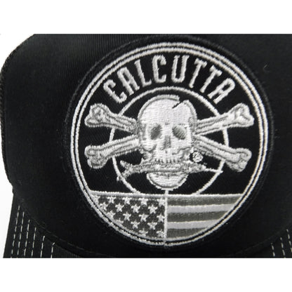 New Authentic Calcutta Hat Black with White Logo /Black Mesh