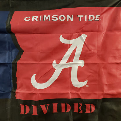 Rivalry Flag/ Crimson vs. Tigers House Divided Flag Orange/ Blue & Red/White