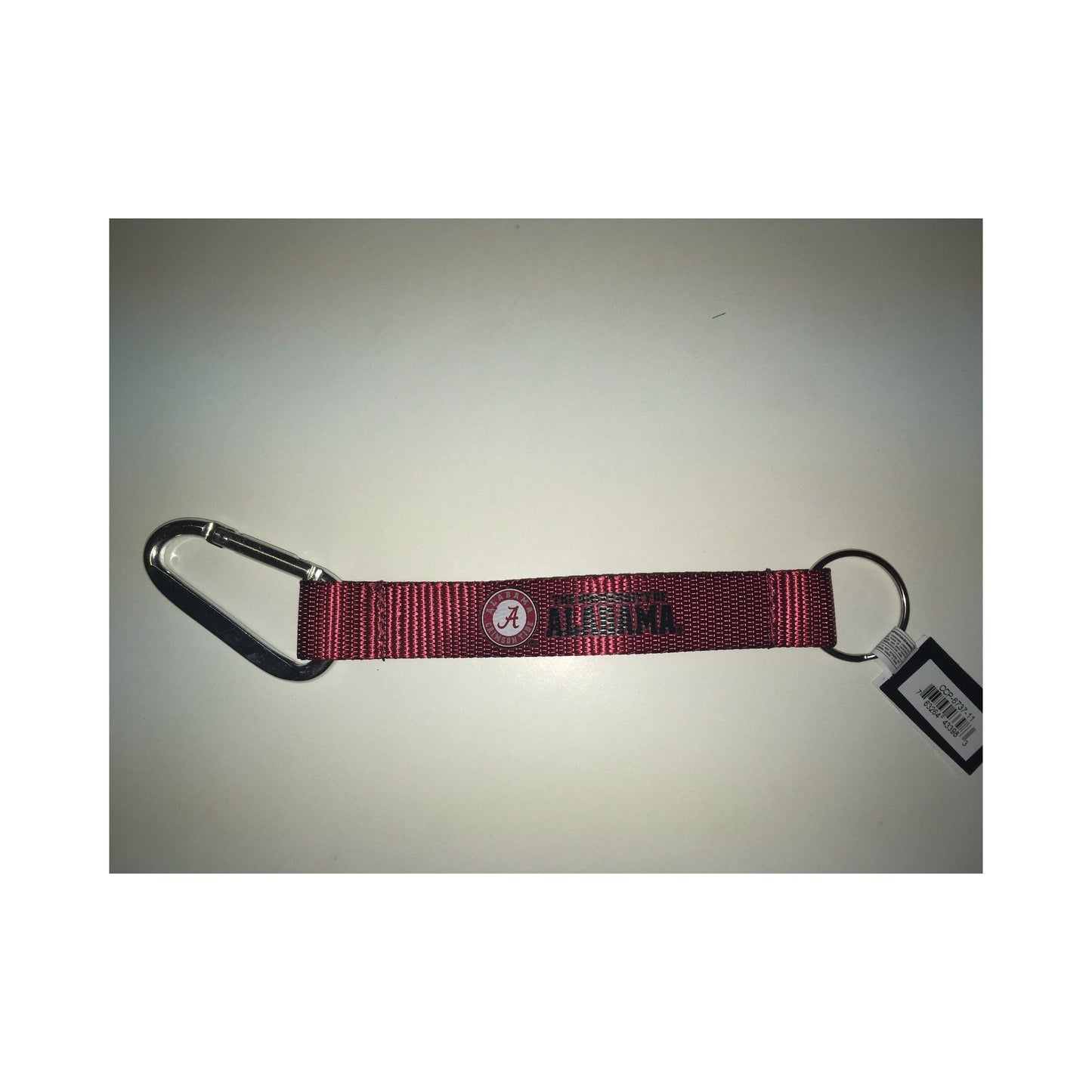 New University of Alabama Carabiner Strap Red/ Univ of AL in Black