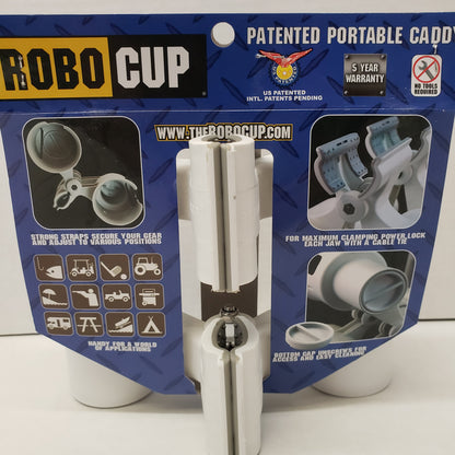 Robocup Adjustable Portable Cup Holder/ Rubberized Jaw/ Bottom Opens to Clean N/A