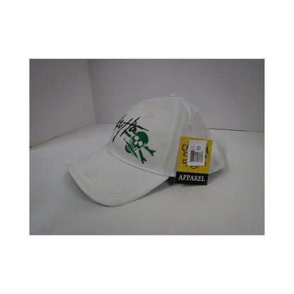 New Authentic Calcutta White Hat Flex-Fit Calcutta On Front Green Logo