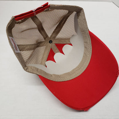 Authentic Mercury Marine Hat Red/ Khaki Mesh